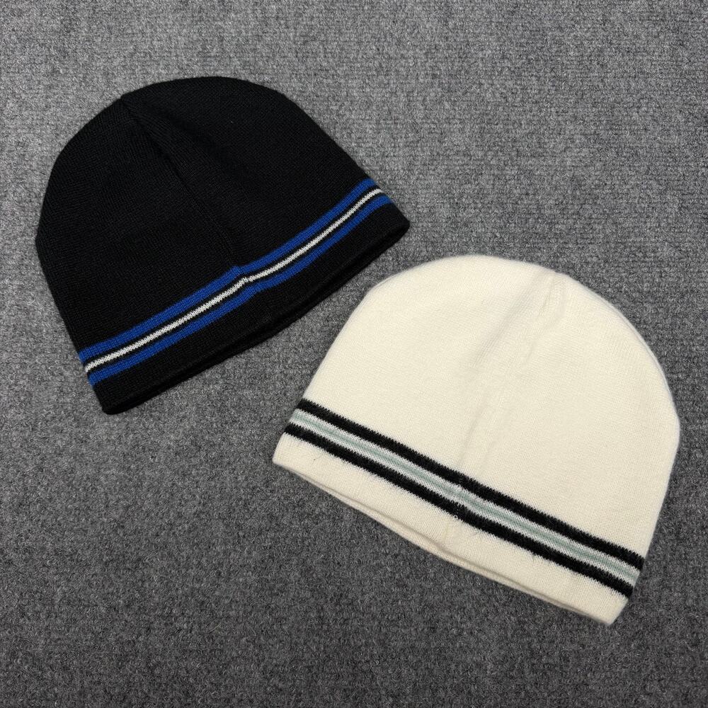 VTG QUICKSILVER Knit Beanies Black White